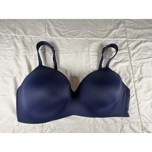 Cacique Lightly Lined T-Shirt No Wire Navy Blue Women's sz 44DDD bra